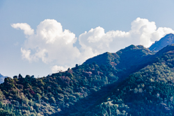 秋天中国陕西西安秦岭北麓山脉风景