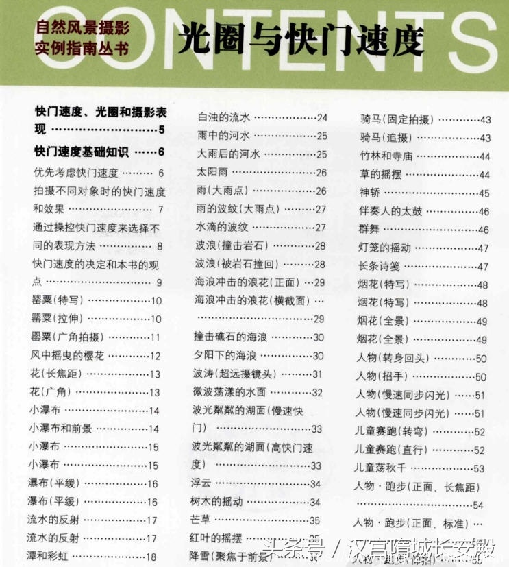 摄影书推荐:《光圈与快门速度》摄影表现取决于快门速度和光圈插图1 每天推荐一本摄影书:《光圈与快门速度》光圈与快门速度基础知识